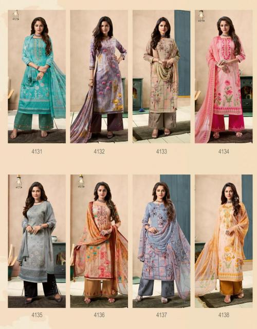 Kessi Fabrics Mehndi 4131-4138