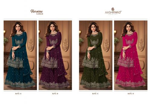 Aashirwad Creation Heroine Gold 8696 Colors  Price - 10396