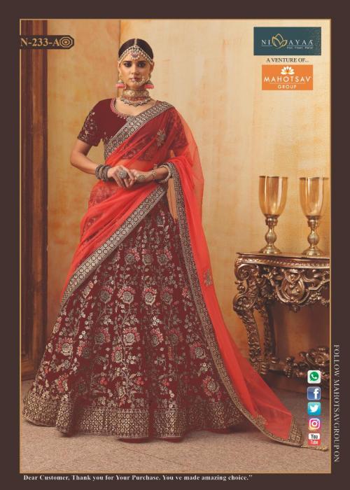 Mahotsav Nimayaa Shubh Vivah Designer Wedding Choli 233 A Price - 9665