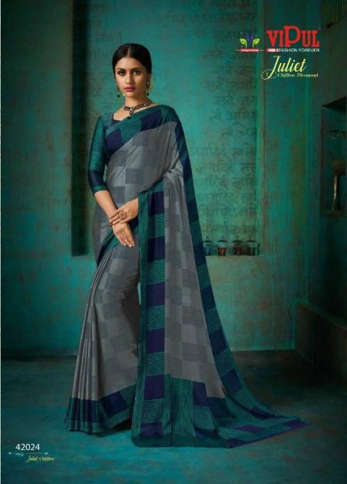 Vipul Saree Juliet Chiffon Diamond 42024 Price - 716