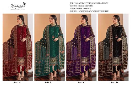 Serene Pakistani Suit S-41 Colors  Price - 5200