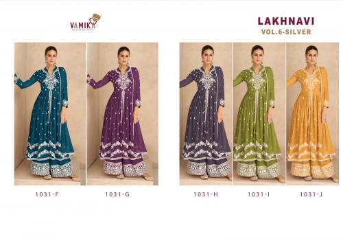 Vamika Fashion Lakhnavi Vol-6 Silver 1031 Colors  Price - 7475