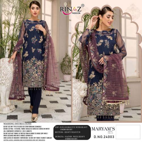 Rinaz Fashion Maryam's Gold 24003 Price - 1425