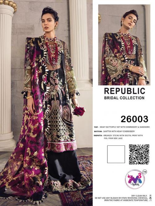 M3 Fashion Republic Bridal Collection 26003 Price - 1499