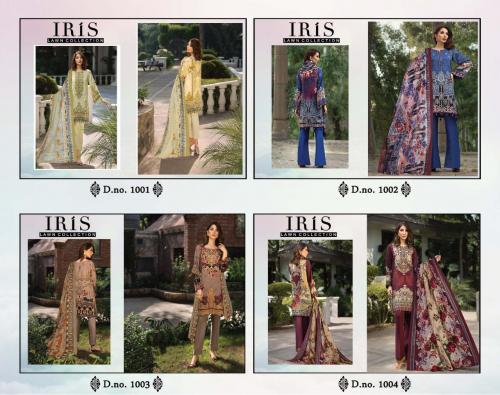 Iris Lawn Collection 1001-1004 Price - 7950