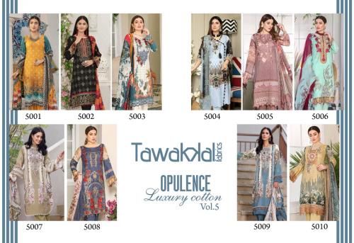Tawakkal Fab Opulence Luxury Cotton 5001-5010 Price - 3990