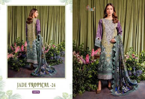 SHREE FAB JADE TROPICAL-24 3379 Price - Silver Dup- 600, Cotton Dup- 649