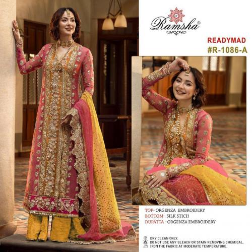 Ramsha Suit Ready Made R-1086 Colors 