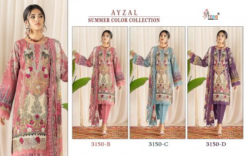 Shree Fab Ayzal Summer Colors Collection 3150 Colors  Price - 1755
