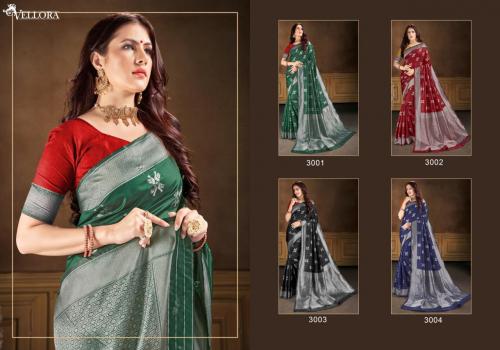 Vellora Saree Kavya Silk 3001-3004 Price - 3300
