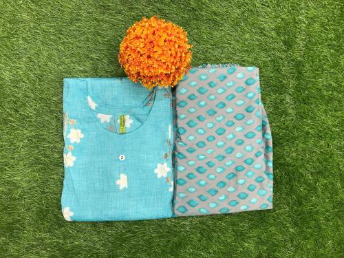 Non Catalog Jaipuri Cotton Kurtis With Pant	B Price - 550