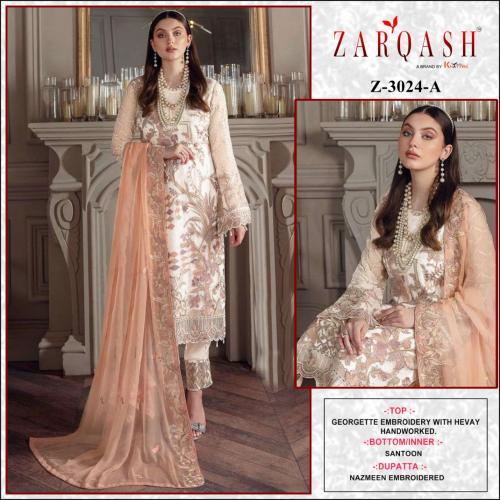 Zarqash Pakistani Suit Z-3024 Colors 