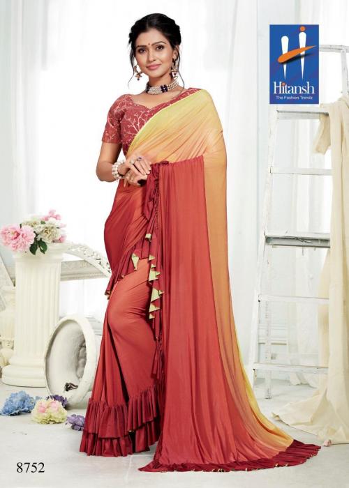 Hitansh Fashion Exclusive Stylish Imported Fabric Saree 8752
