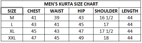 Kurta Pajama Royal Man 1001-1006 Price - Size 