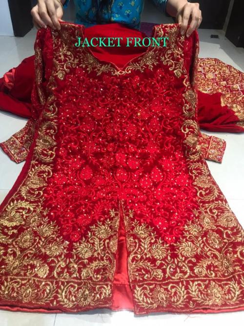 Mansi Creation Velvet Designer Bridal Wedding Suit MC-1104 Price - 3650