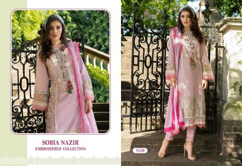 Shree Fab Sobia Nazir Lawn Collection 3120 Price - Chiffon Dup-1260 , Cotton Dup-1310