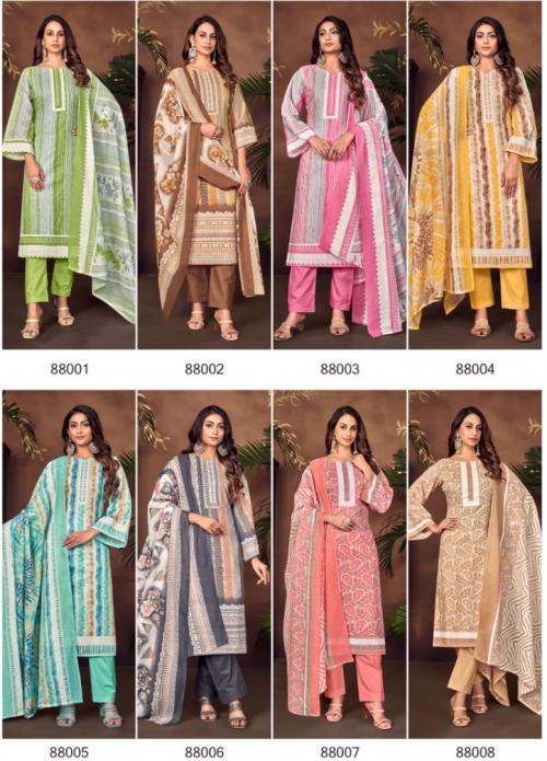 SKT SUITS ADHIRA VOL-6 88001 TO 88008 Price - 3560