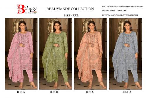 BILQIS READYMADE COLLECTION B-64-A TO B-64-D Price - 5996