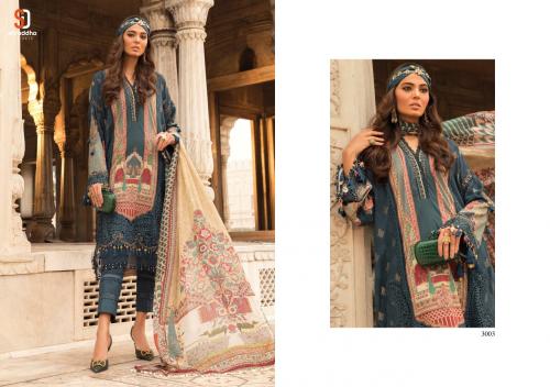 Shraddha Designer Maria B Lawn 3003 Price - Chiffon Dup-799, Cotton Dup-849