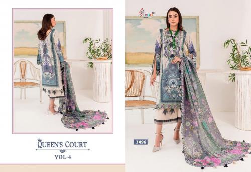 SHREE FAB QUEENS COURT VOL-4 3496 Price - SILVER DUP - 600, COTTON DUP - 649