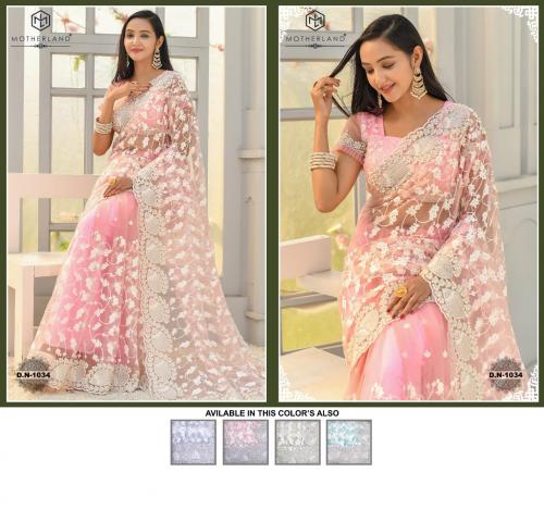 Motherland Net Designer Wedding Saree 1034 Price - 4755