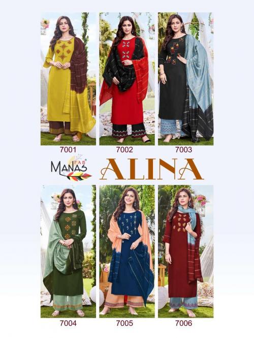 Manas Fab Alina 7001-7006 Price - 5550