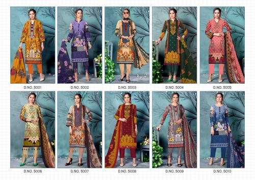 Madhav Fashion Saafwa Lawn Collection 5001-5010 Price - 4200