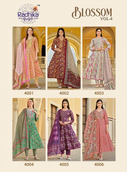 RADHIKA LIFESTYLE BLOSSOM VOL-4 4001 TO 4006 Price - 5100