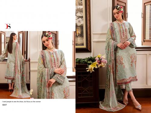 DEEPSY SUITS FIRDOUS QUEEN'S COURT - 7 6047 Price - CHIFFON DUP - 600, COTTON DUP - 649