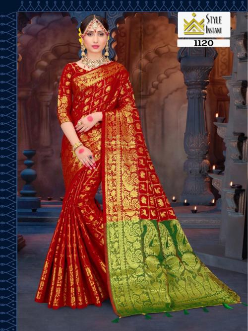Style Instant Kesariya Patola Silk 1120
