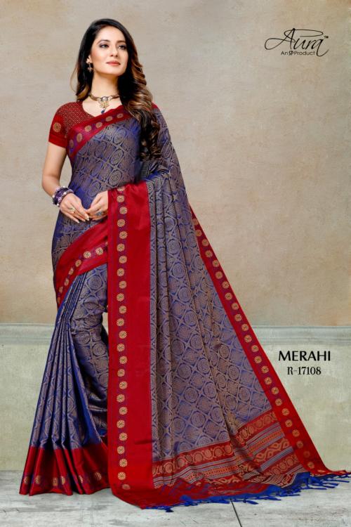 Aura Saree Merahi Silk 17108 Price - 915