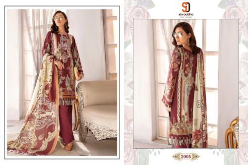 Shraddha Designer Marjjan 2005 Price - Chiffon Dup-675 , Cotton Dup-725	